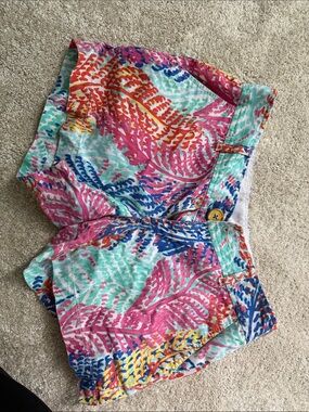 Lilly Pulitzer Callahan Shorts in Electric Feel Hot Pink Blue Aqua Coral Size 2